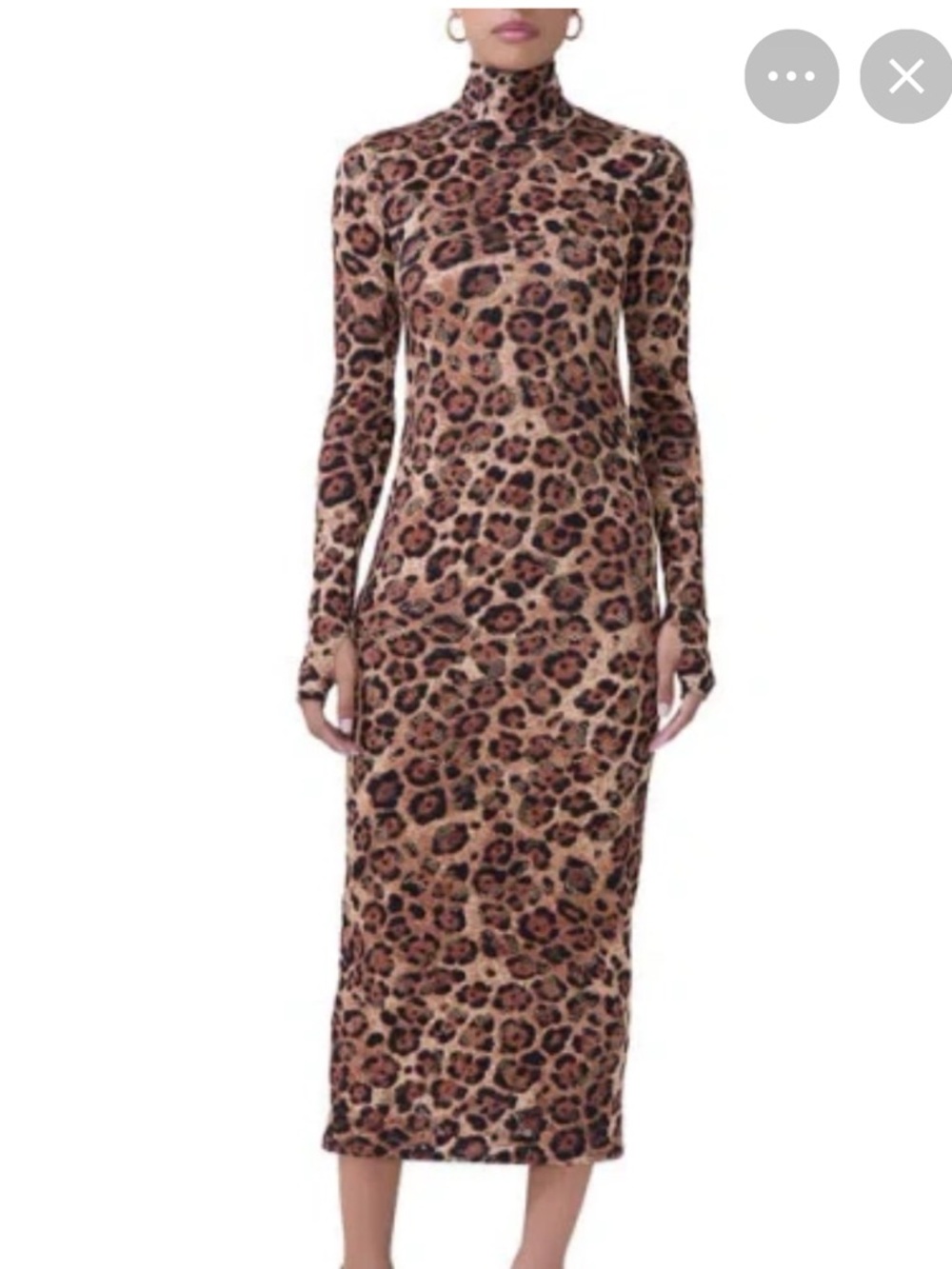 AFRM  COCOA leopard  lace midi dress